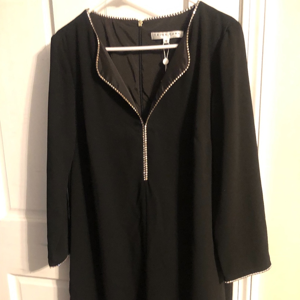 Size 8 Trina Turk black dress new with tags